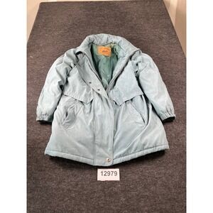 J.G. Hook Puffer Jacket Womens Large Blue Mock Neck Authentic Full Zip Winter